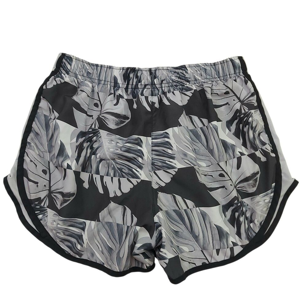 Nike Dri-Fit Running Shorts Womens Medium Gray Tropical Print Lined Athletic Gym - Picture 5 of 11